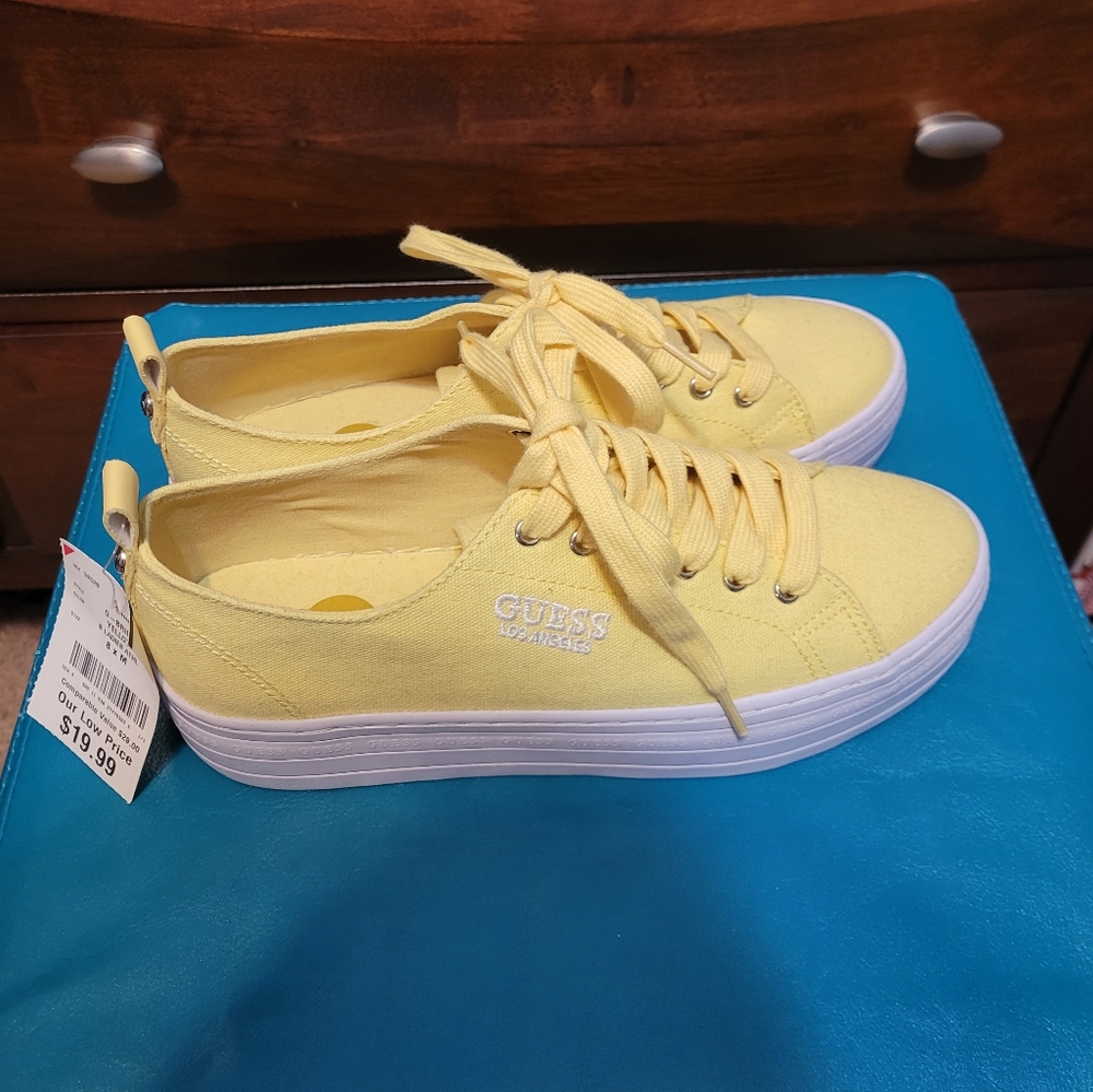 Guess Yellow Platform Sneakers